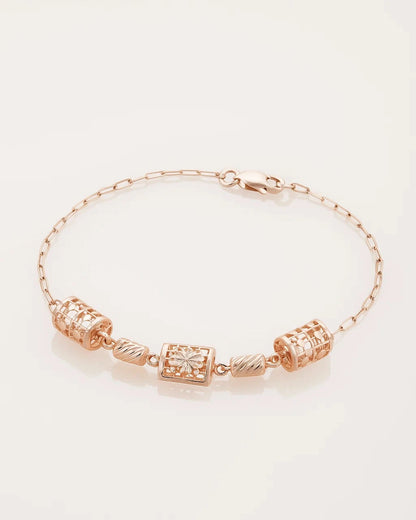 Rose Gold Floral Bracelet