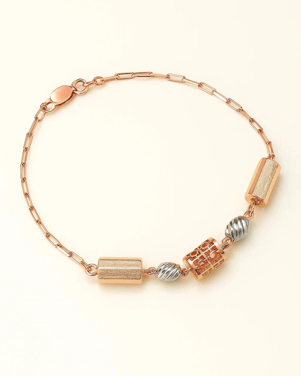 Modern Cylindric Charm Bracelet