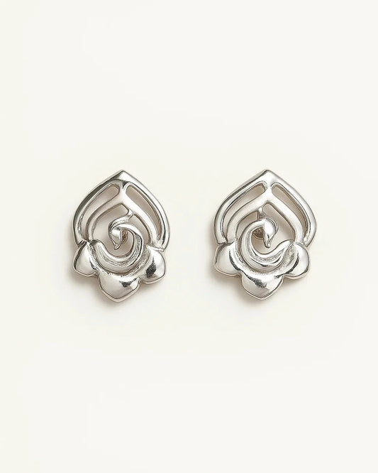 Peacock Plume Sterling Studs