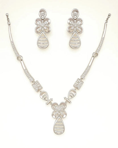 Bloom Silver Necklace Set