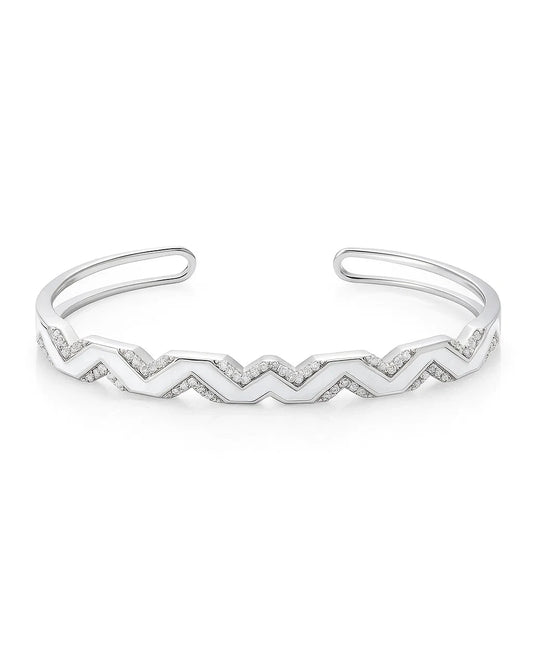 925 Sterling Silver bracelet with zigzag pattern 
