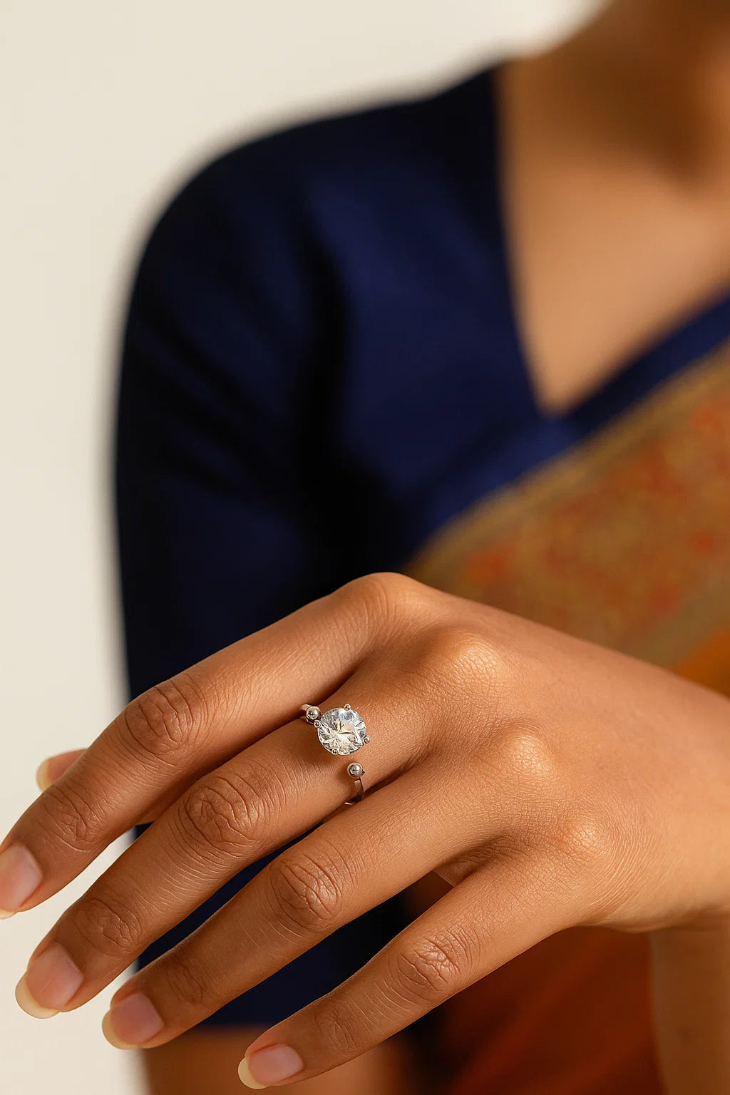 Classic Adjustable Solitaire Ring