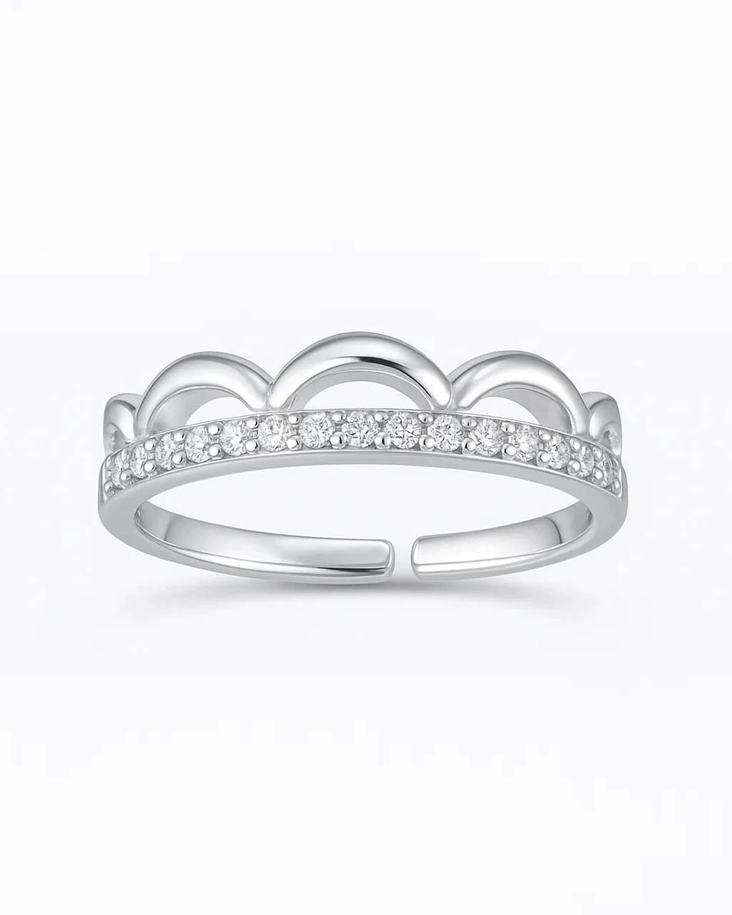 Crown Band Adjustable Ring