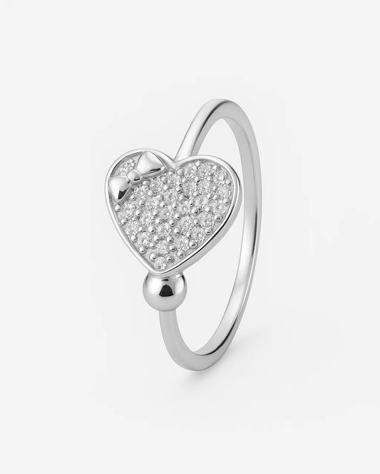 Heart Bow Adjustable Ring