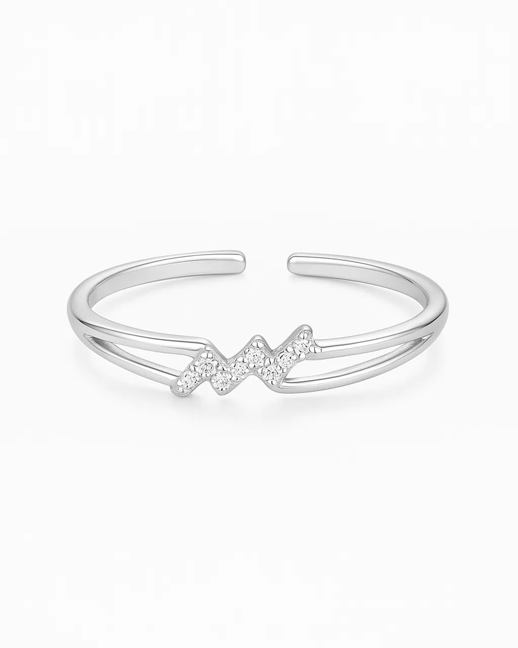 Aquarius Zodiac-Inspired Adjustable Ring