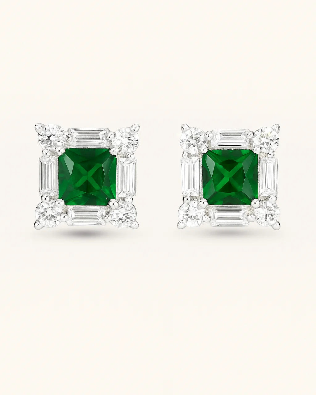 Emerald Radiance Stud Earrings