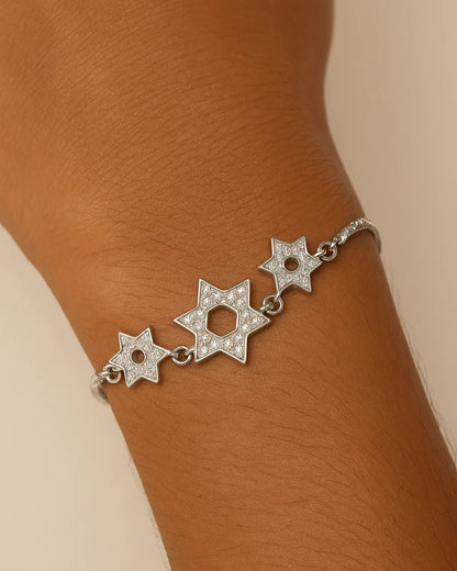 Star Bracelet with CZ Stones – Elegant Designer Jewelry for Women
