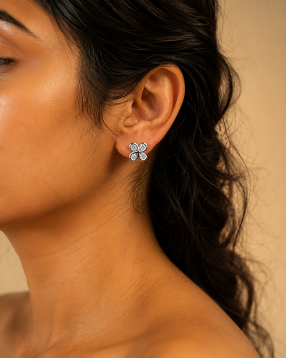 Floral Swirl Stud Earrings