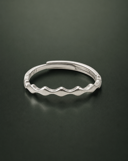 Wave-Inspired Adjustable Ring