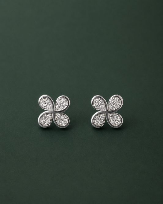Floral Swirl Stud Earrings